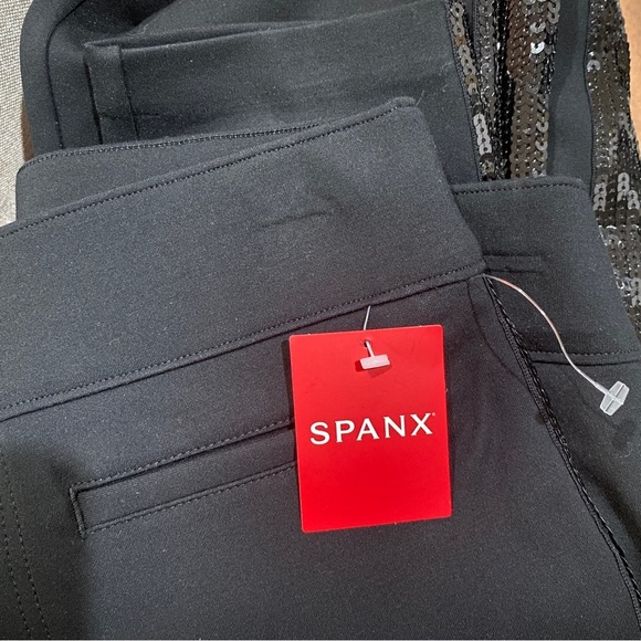 SPANX The Perfect Pant, Ankle Sequin Tuxedo Skinny - Picture 6 of 6